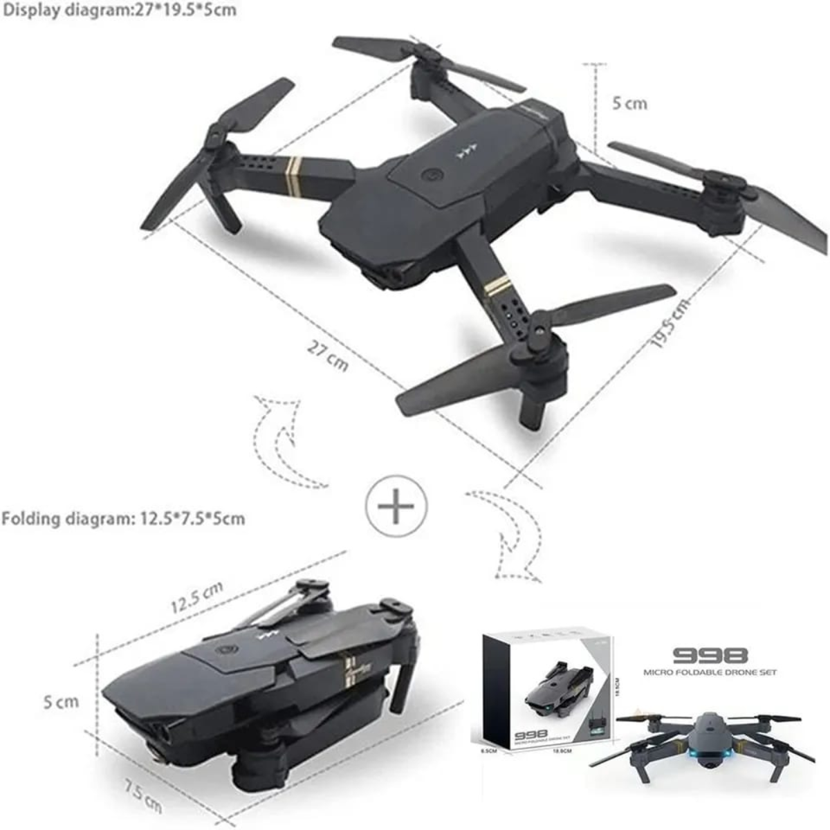 Drone 998 PRO 4K ¡40% OFF!