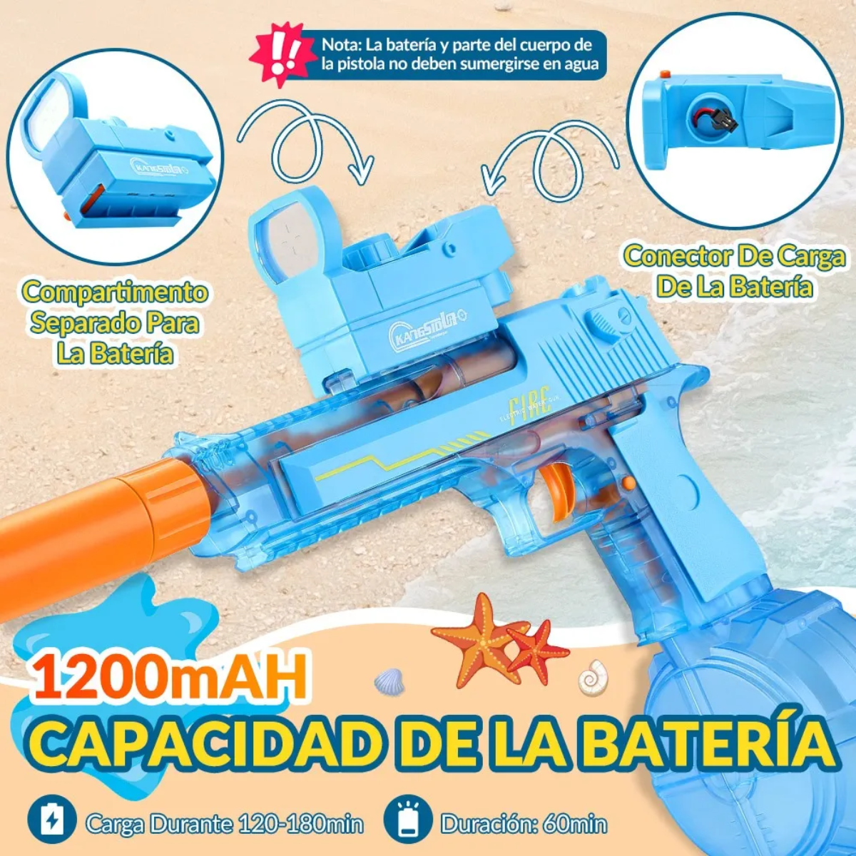 ¡Pistola De Agua a Batería FIRE! ¡30% OFF!